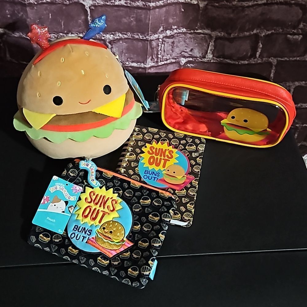 Squishmallow Back to School Carl Bundle! 4 piece set